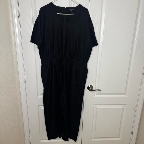 Eileen Fisher Tencel Organic Linen Slub Jumpsuit - Picture 2 of 8